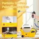 Cordless Paint Spraying Gun Compatible with Dewalt 20V Battery,Quickly Shot Spraying 800W Brushless 3600PSI High Airless Sprayer for 360° Full & High Reaching Paint(Tool Only)