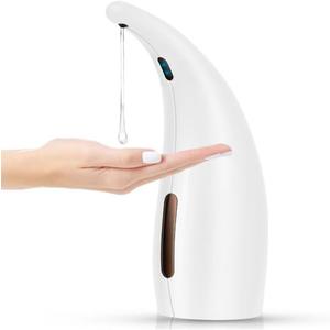 Soap Dispenser,Touchless Bath Kitchen Countertop Automatic Soap Dispenser with Infrared Motion Sensor,IPX6 Waterproof.Perfect for Bathroom and Kitchen. (Fixed, White)