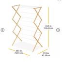 Whitmor Wood Drying Rack: Collapsible Clothes Dryer, Multicolored, 29.5" Width, 32 lb Capacity, No Tools Assembly