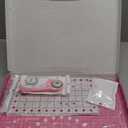 Headley Tools Rotary Cutter Set - 45mm Fabric Cutter, 5 Replacement Rotary Blades, A3 Cutting Mat, Quilting Ruler and Sewing Clips, Craft Knife Set, Ideal for Crafting, Sewing, Patchworking, Pink