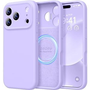 LOVE 3000 Designed for iPhone 17 Pro Max Case, Premium Silicone [Compatible with Magsafe][Soft Anti-Scratch Microfiber Lining] Shockproof Protective Phone Case for Men Women 6.9", Light Purple