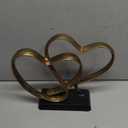 Wedding Anniversary Couples Gift - Two Hearts and Cross Iron Sculpture, Heart Decoration Gift for Her and Him, 1st to 50th or 60th Anniversary, Includes Present Box and Poem Card