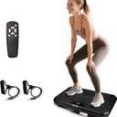Shake Plate Vibration Exercise Machine for Lymphatic Drainage Massager & Weight Loss, 400 lbs Capacity Whole Body Vibrating Plate Workout for Women and Men (Bright Black)