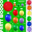 PartyWoo Rainbow Balloon Arch Kit Garland 100 pcs Different Sizes of 36 18 12 10 5 Inch Multicolor Latex Colorful Balloons Assorted Primary Colors for Graduation Baby Shower Birthday Party Decorations