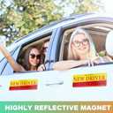 3 x New Driver Magnet for Car - High Reflective Student Driver Magnetic Sticker for Car - Vehicle Bumper Signs for New Driver, 10 x 3.5 Inch, 3 Pack