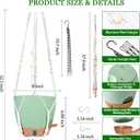 Hanging Planter for Indoor Plants 8 Inch, 2 Pack Self Watering Hanging Baskets for Plants, Hanging Flower Pots with Drainage Hole & 2 Kinds of Plant Hangers for Garden Home Decor (Green, 8 inch)