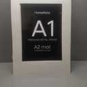 Homeforia A1 Poster Frame Silver, High End Metal A1 Large Picture Frame Silver with Mat A2 for Photo, 23.4x33.1 Frames Matted to 16.5x23.4 Print, 23.4 by 33.1 Frame, Tempered Glass, Wall Kit, Set of 1 (Black)