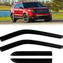 Window Rain Guards Compatible 2011-2019 Ford Explorer 4PC Window Visors Vent Shade Deflector Tape On