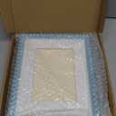 Qunclay 8 x 10 Wooden Beaded Picture Frame Set of 2 Boho Photo Frame with Mat for 5 x 7 Blue Boho Farmhouse Vintage Rustic Wall and Tabletop Display for Decorative Birthday Wedding Friend Gift