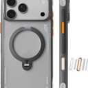 TORRAS Ostand Q3 Air for iPhone 17 Pro Case 6.3'' with Stronger Magnetic Stand, Fit for Magsafe, Airbags Military Protection, Camera Control for iPhone 17 Pro Case, Shockproof & Stylish, Shadow Black