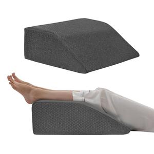 Amazon.com: Bedluxe Leg Elevation Pillows, Leg Pillows for Sleeping, Cooling Gel Memory Foam Top, Wedge Pillow for Legs, Leg Wedges for Circulation, Swelling, After Surgery - Removable Cover (10 Inch, Black) : Health & Household