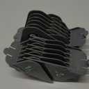 Clipper Guards for Wahl 10 12 14 16 18 20 Hair Clipper Guards 6pcs Extra Long Clipper Guard Attachments 2.5 Inch Clipper Guides Multiple Sizes Universal 2.5", 2.25", 2", 1.75", 1.5", 1.25" (Gray)