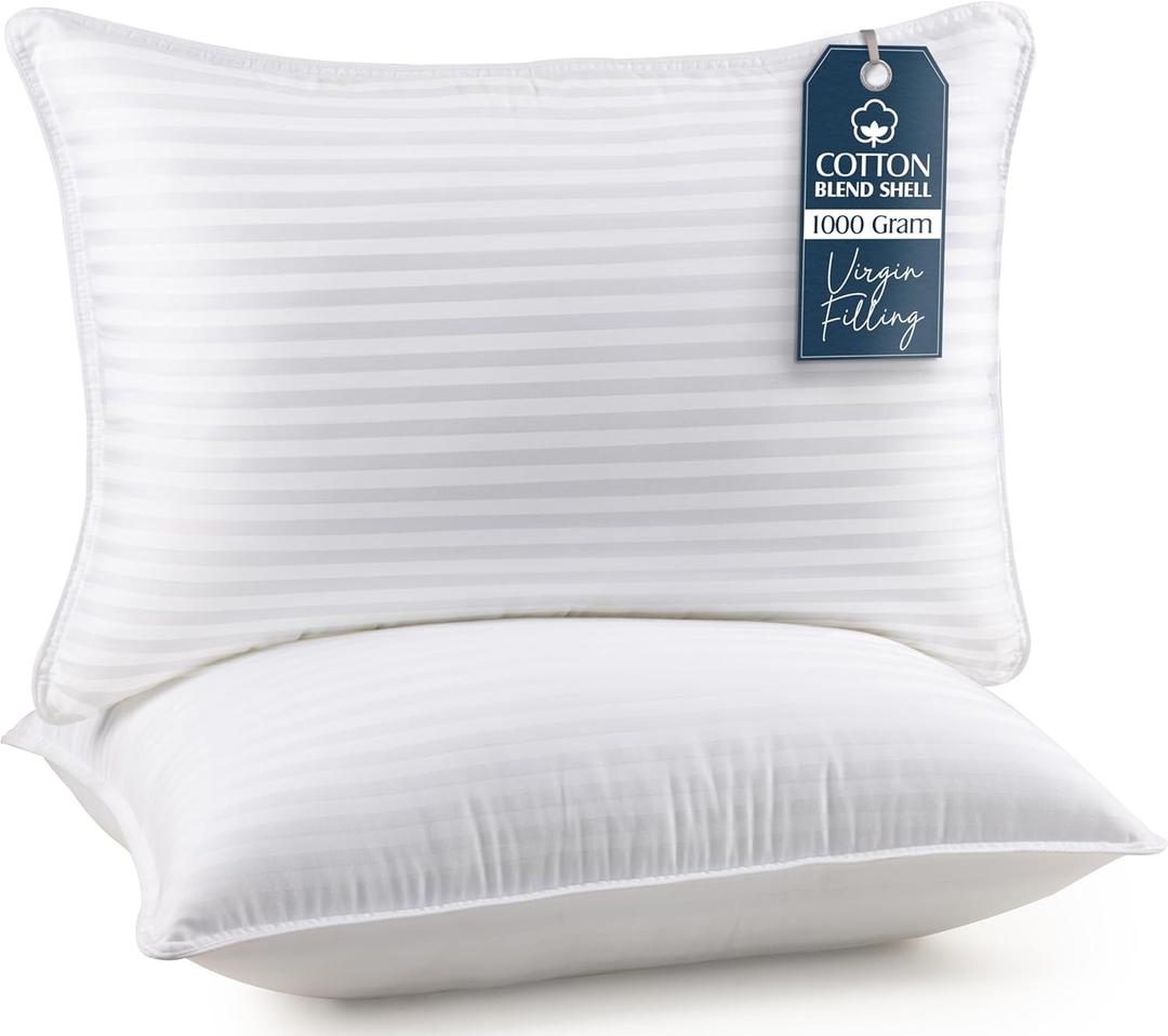 Utopia Bedding Bed Pillows for Sleeping Queen Size (White), Set of 2, Cooling Hotel Quality, for Back, Stomach or Side Sleepers (Queen (Pack of 2), White)
