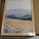 3 Pcs Framed Mountain Wildflower Wall Art Triptych Natural Landscape Canvas Prints Large Farmhouse Daisy Poster Botanical Picture Painting for Living Room Bedroom Decor 12x16IN