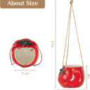 Cute Plant Pot - Funny Hanging Planter Gardening Gifts for Plant Lovers Women Mother House Warming - Smiley Red Planter for Indoor Outdoor