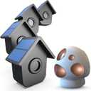 HTZSAFE 1/2 Mile Long Range Solar Driveway Alarm - Outdoor Weatherproof Wireless Motion Sensor&Detector- Portable Receiver Has Long Last Backup Battery - DIY Security System- 1 Receiver + 4 Sensors