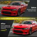 Front Bumper Lip Splitter Protector Compatible with Charger SRT Hellcat/SRT 392/Scat Pack/RT Scat Pack/GT/RT 2015-2021, Black
