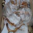 Gdrasuya10 6 Lights Antler Chandelier Light, Vintage Antler Chandelier,Rustic Farmhouse Chandelier Light Deer Horn Pendent Light Fixture for Living Room Dining Room Bedroom Christmas,Without Bulb