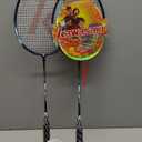 Kawasaki Badminton Set with 2 Badminton Rackets, 3 Shuttlecocks, and Carrying Bag (Blue)