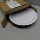 Amazon Basics Melamine Plastic Plate, Dishwasher Safe, BPA Free, 6 Piece Set, 9 in, White