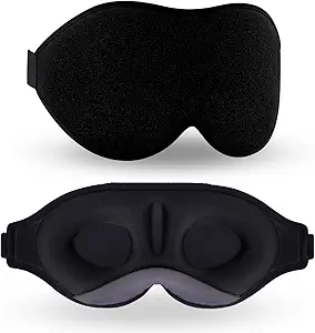 Blackout Eye Mask Memory Sleeping Mask for Travel Home Soft Comfortable Design Blocks Light for Undisturbed Sleep for Relaxation Anywhere