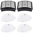 Anicell Filters for Shark Navigator Lift Away Deluxe ZU503AMZ NV360 NV352 NV370 NV358 NV355 NV351 NV356E UV540 NV350 NV356, Compare to Part # XFF350 & XHF350, 2 Hepa + 4 Foam & Felt Filter Replacement