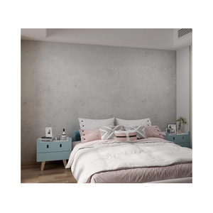 48"×354" Extra Wide Thick Large Size Light Grey Concrete Wallpaper Peel and Stick Industrial Gray Concrete Cement Contact Paper Waterproof Wall Sticker for Bedroom Garage Basement Store Walls