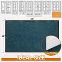 Super Absorbent Front Door Mat, 72" x 48", Non-Slip Washable Indoor Doormats, Low Profile Entryway Rug Outdoor, Dirt Resistant Welcome Mats for Front and Back Door Entrance, Blue