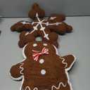 Thyle 2 Pcs Christmas Gingerbread Man Snowflake Throw Pillows Plush Throw Pillow Decorations for Christmas Xmas Winter Holiday Party Home Couch Sofa Bed Seasonal Cushion Gift