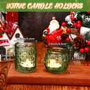 Maxdot Votive Candle Holders Set of 48- Round Glass Candle Holder Bulk for Wedding Home Decoration, Tea Lights Holders for Wedding Shower, Party Gift(Green)