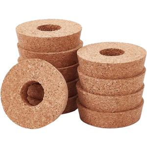 OLYCRAFT 10Pcs Cork Lids for Glass Planter 2.9-3.1 Inch Plant Corks with Center Hole Cork Stoppers for Hydroponic Plant Hydroponic Vase Lids Cork Replacement for Hydroponics Growing Vases