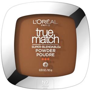 L'Oreal Paris True Match Super Blendable Oil Free Powder Foundation, N9 Medium Deep, 0.33 oz (0.33 Ounce (Pack of 1))