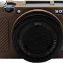 Easy Hood RX100 VII Case,Soft Silicone Protective Cover Protector Skin for Sony DSC-RX100 III RX100 V RX100 IV RX100 VII Digital Camera (Coffee) (Brown)