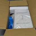 VOLDRA Toilet Paper Holder Stand with Shelf, Free Standing Toilet Paper Roll Holder with Wipes Storage Drawer Heavy Duty Floor Bathroom Tissue Holder Freestanding No Drill Tp Holder for 7 Rolls(White)