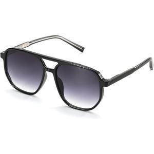 Retro Aviator Sunglasses for Women & Men Lightweight Square Shade UV400 Protection Unisex Sun Glasses Frame
