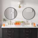 Bathroom Set - 11PC Bathroom Accessory Set, Bathroom Accessories Set, Orange Bathroom Set, Push-lid Trash Can, 3PC Soap Dispensers, Toilet Brush & Q-tip Holders