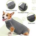 Dotoner Dog Surgery Recovery Suit Dog Suit for Male Female Neuter Anti-Lick Abdominal Wounds Bite Protective Outfit Alternative E-Collar & Cone Breathable Spay Suit for Medium Large Dogs, Gray Medium