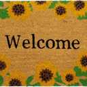 Storm Stopper – Doormat Welcome Starfish & Stripes All Weather Heavy Duty Mat 100% Natural Coir Face Non-Slip Outdoor Home Décor Absorbent, Fade Resistant & Pet Friendly 18” x 28”