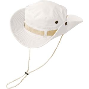 Fishing Hat, Wide Brim Breathable Boonie Hat UV Protection Safari Hiking Bucket Hat Beach Summer Cap (White)