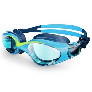 HIGAHY Swim Goggles for Kids 6-14, Anti-Fog UV Protection Clear Swimming Goggles, Leakproof Pool Swim Goggles for Boys Girls, Greenyellow - Green Lens