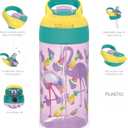 Zak Designs 16oz Riverside Desert Life Kids Water Bottle with Straw and Built in Carrying Loop Made of Durable Plastic, Leak-Proof Design for Travel, 2PK Set