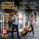 Rolling Duffle Bag with Wheels 31 Inch, 120L Large Foldable Travel Bag, Heavy-Duty Wheeled Luggage for Travel, Sports, Camping & Storage (Beacon Yellow)