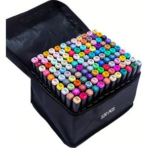 Alcohol Markers 120 Colors with Base Drawing Pen Dual Tip Art Markers for Sketch Anime Illustrations