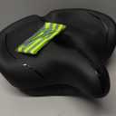 Oversized Bike Seat for Men & Women Comfort, Extra Wide Bicycle Seat Cushion, Comfortable Soft Padded, Large Replacement Saddle for Peloton, Stationary Exercise Bike, Cruiser, City Bike, Ebike (Black)