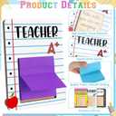 Eersida 24 Pcs/12 Sets Back to School Teacher Gift Daycare Teacher Appreciation Gifts Bulk Teachers Thank You Gift Wood Post Sticky Note Holder Composition Pencil Preschool Elementary Office Supply