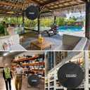 2 x VEGARD Wall Mounted Non Oscillating Fan Cover, Heavy-Duty 600D Oxford Cloth Waterproof & Dustproof for Industrial Indoor Outdoor Fans,Black, (Cover Only)