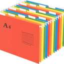 Oterri Hanging File Folders, A4 Size with 5 Elegant Colors to Choose, 1/5-Cut Adjustable Tab,15pcs Per Box