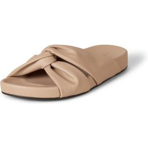 Amazon Essentials Women's Twist Slide Sandal (6, Beige)