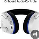 HyperX HHSS1C-KB-WT/G Cloud Stinger Core Wireless Gaming Headset, for PS4, PS5, PC, Lightweight, Durable Steel Sliders, Noise-Cancelling Microphone - White