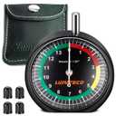 LUMITECO Tire Tread Depth Gauge, Dial Type Tire Depth Gauge Reads in 1/32" for Tread Wear, Professional Pocket Tire Gauge with Case for Truck, Motorcycle, Car and Bus Tyre in 32nds